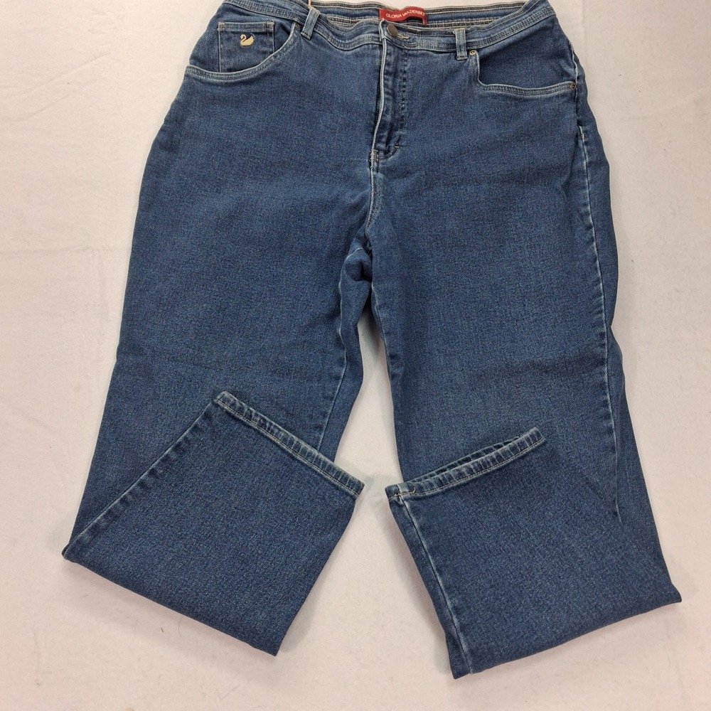 Gloria Vanderbilt Jeans Womens 16W Short Straight Blue Stretch EUC